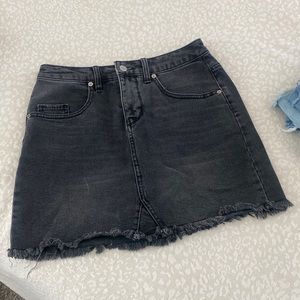 Black jean skirt